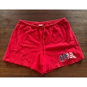 Sonoma Lifestyle USA Red Cotton Shorts Womens Large